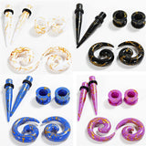 Kubooz Piercing Expander Body Jewelry Acrylic Ear Tapers and Plugs Set