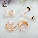 Kubooz Piercing Expander Body Jewelry Acrylic Ear Tapers and Plugs Set