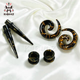Kubooz Piercing Expander Body Jewelry Acrylic Ear Tapers and Plugs Set