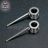 Kubooz Piercing Screw Back Tunnels Ear Dangle Earring Plugs 00G Pair