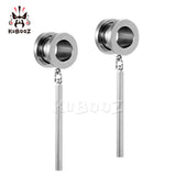 Kubooz Piercing Screw Back Tunnels Ear Dangle Earring Plugs 00G Pair