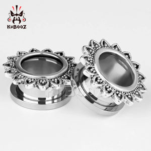 Kubooz Stainless Steel Piercing Gauges Ear Plug and Tunnel