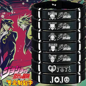 JoJo's Bizarre Adventure Bracelet Couples Jewelry Stainless Silver Bracelet