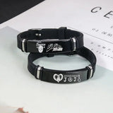 JoJo's Bizarre Adventure Bracelet Couples Jewelry Stainless Silver Bracelet