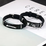 JoJo's Bizarre Adventure Bracelet Couples Jewelry Stainless Silver Bracelet