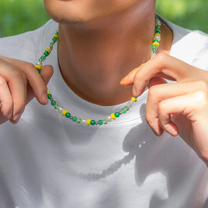 Boho Acrylic Crystal Beaded Choker Necklace Colorful Kpop Pearl Collar Y2K