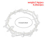 Irregular Gravel Chips Stone Anklets Transparent Seed Beads Foot Chain Anklets