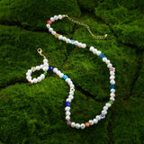Kpop Flower Choker Necklace Bohemia Beaded Collar Y2K Summer Jewelry