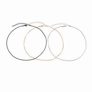 Minimalist Box Chain Necklace Set 3pcs Men Punk Hip Hop Birthday Party Gift
