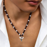 Coconut Shell Wood Beaded Animal Pendant Necklace Men African Tribal Party Jewel