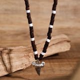 Coconut Shell Wood Beaded Animal Pendant Necklace Men African Tribal Party Jewel