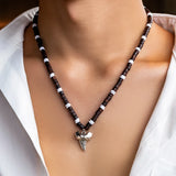 Coconut Shell Wood Beaded Animal Pendant Necklace Men African Tribal Party Jewel