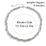 Vintage CCB Beads Choker Necklace Men Punk Collarbone Chain