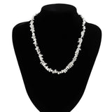 Vintage CCB Beads Choker Necklace Men Punk Collarbone Chain