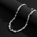 Vintage CCB Beads Choker Necklace Men Punk Collarbone Chain