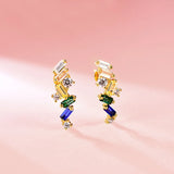Rose Sapphire Drop Earrings 925 Sterling Silver Jewelry