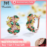925 Sterling Silver Rose Emerald Peridot Clip Earrings for Women
