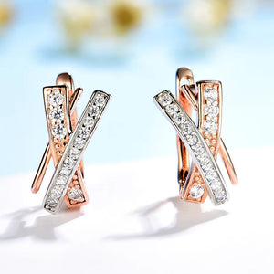 Kuololit 585 Rose Clip Earrings 925 Sterling Silver Separate Engagement