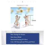 Kuololit 585 Rose Clip Earrings 925 Sterling Silver Separate Engagement