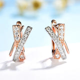 Kuololit 585 Rose Clip Earrings 925 Sterling Silver Separate Engagement