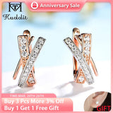 Kuololit 585 Rose Clip Earrings 925 Sterling Silver Separate Engagement