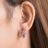 Kuololit SapphireGemstone Clip Earrings 925 Sterling Silver Halloween Jewelry