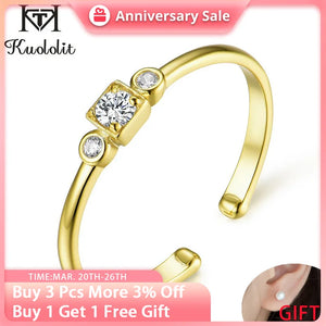 Bohemian 925 Silver Rings for Women Adjustable Ring Wedding