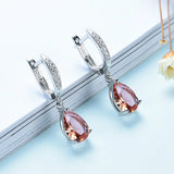 Diaspore Gemstone Clip Earrings 925 Sterling Silver Wedding Jewelry