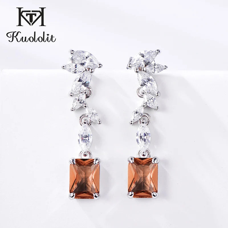 Diaspore Gemstone Drop Earrings 925 Sterling Silver Engagement Jewelry