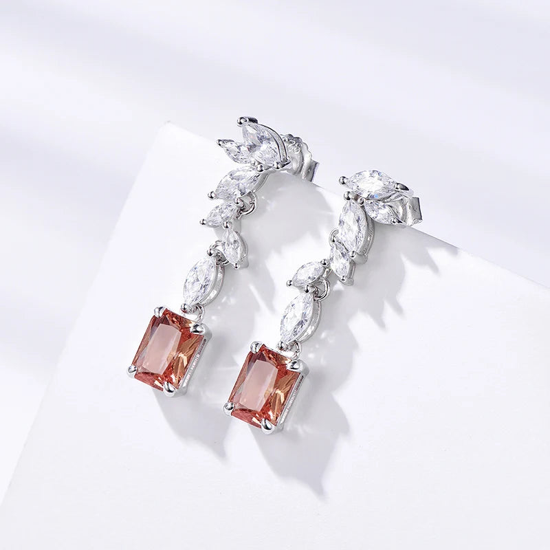 Diaspore Gemstone Drop Earrings 925 Sterling Silver Engagement Jewelry