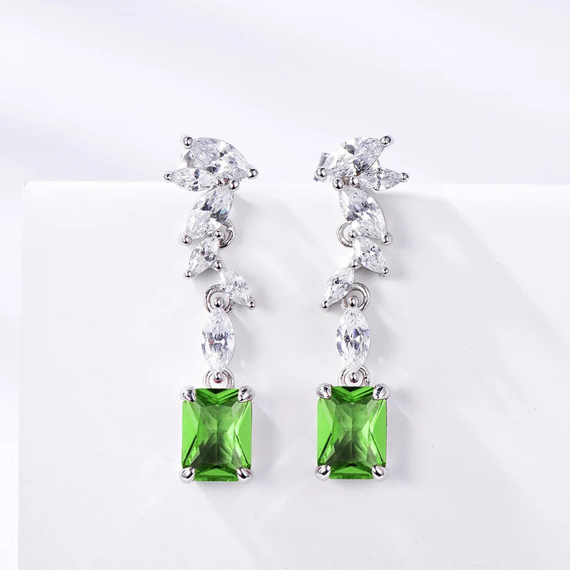 Diaspore Gemstone Drop Earrings 925 Sterling Silver Engagement Jewelry