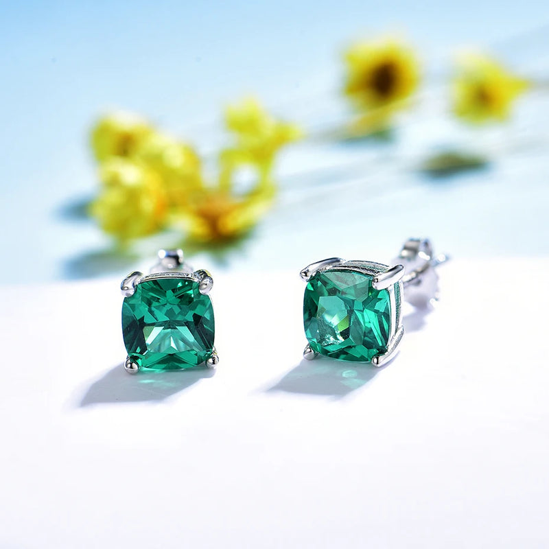 Sterling Silver Diaspore Gemstone Stud Earrings