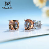 Sterling Silver Diaspore Gemstone Stud Earrings