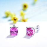 Sterling Silver Diaspore Gemstone Stud Earrings