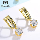 Kuololit Zircon Clip Earrings 925 Sterling Silver Asscher Cut Gemstone