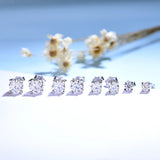 Kuololit Moissanite Earrings 925 Silver Heart 2CTW D VVS1 Diamonds