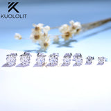 Kuololit Moissanite Earrings 925 Silver Heart 2CTW D VVS1 Diamonds