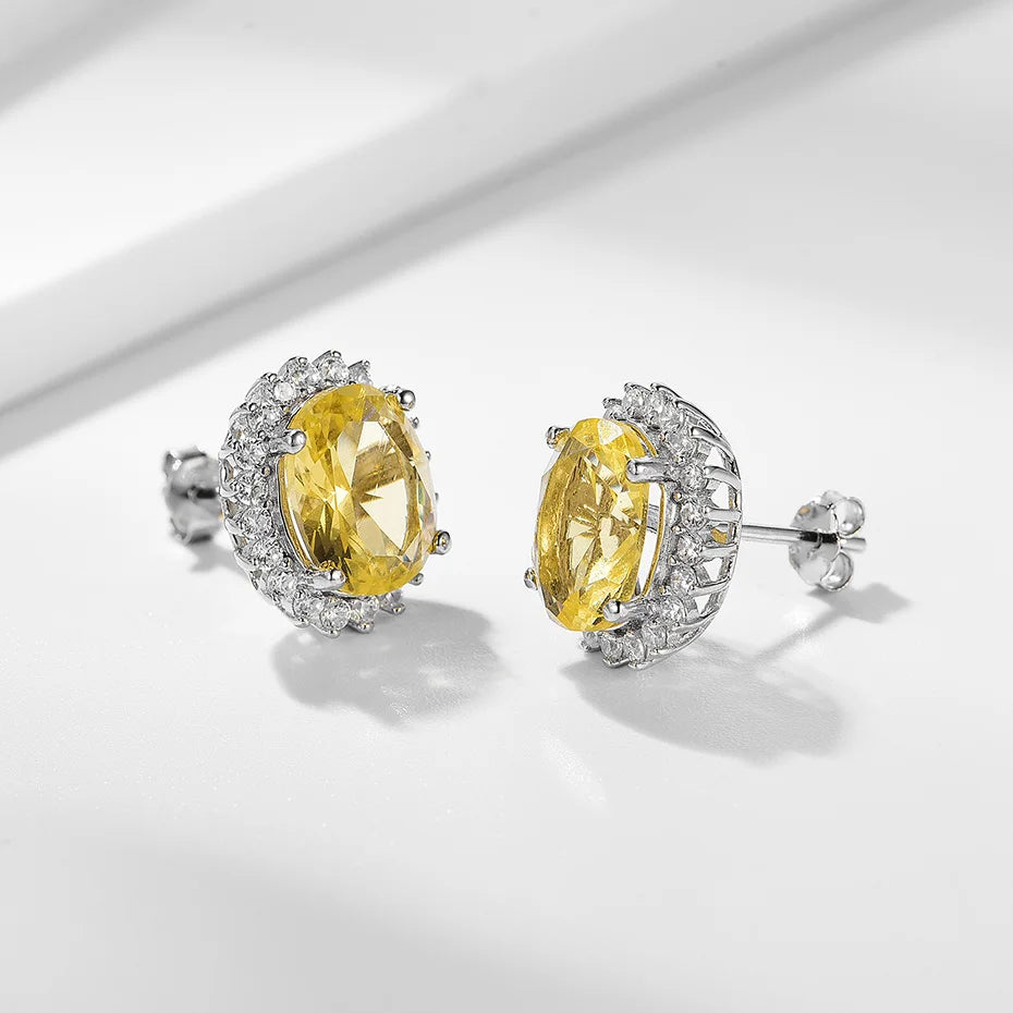 925 Sterling Silver Sultanite Stud Earrings for Women