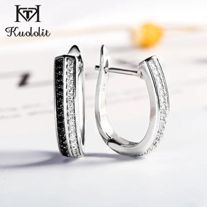 925 Sterling Silver Clip Earrings Spinel Gemstone Female Gift