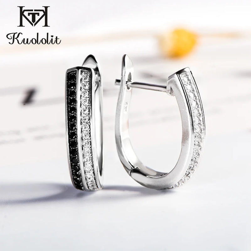925 Sterling Silver Clip Earrings Spinel Gemstone Female Gift