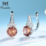 925 Silver Diaspore Gem Earrings Green Emerald Clip