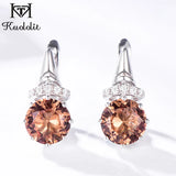 925 Silver Diaspore Gem Earrings Green Emerald Clip
