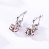 925 Silver Diaspore Gem Earrings Green Emerald Clip