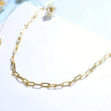 925 Sterling Silver Paperclip Necklaces Thick Chain Toggle Clasp