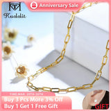 925 Sterling Silver Paperclip Necklaces Thick Chain Toggle Clasp