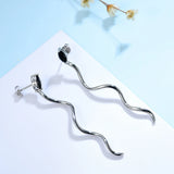 Snake Hoop Earrings 925 Sterling Silver Spinel Animal Shaped Jewelry