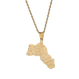 Kurdistan Maps Necklace Jewelry For Women Men Gift