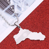 Kurdistan Region Map Pendant Necklace Kurdish Flag Jewelry