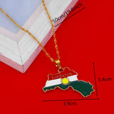 Kurdistan Region Map Pendant Necklace
