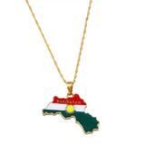 Kurdistan Region Map Pendant Necklace